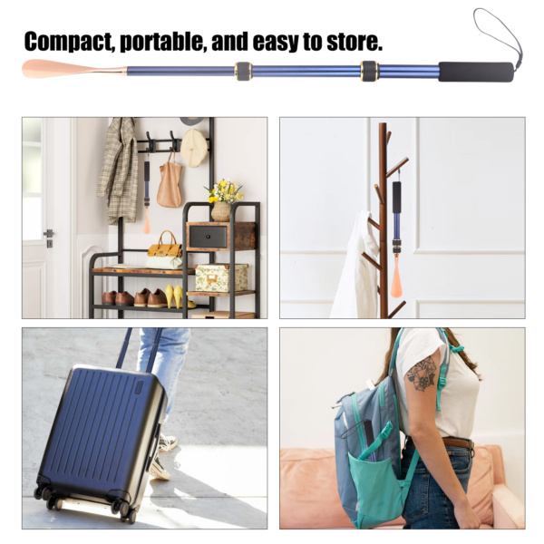 Telescopic Metal Long Handle Shoe Horn - Image 5