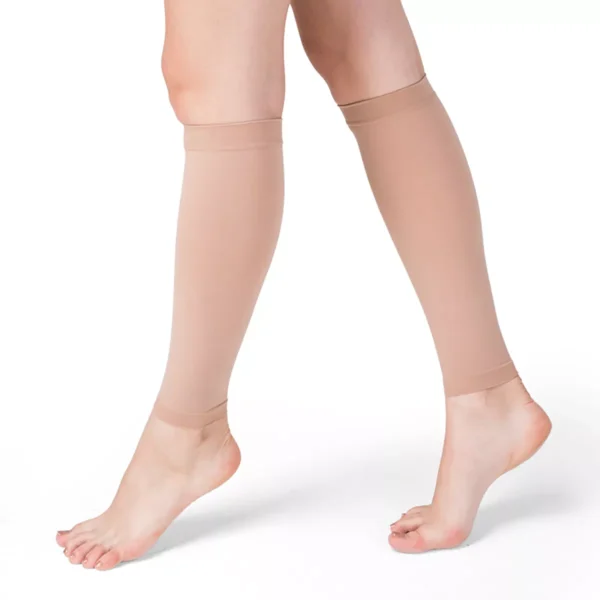 Varcoh ® 15-20 mmHg Women Calf Sleeve Compression Socks Beige