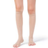 Varcoh ® 40-50 mmHg Women Knee High Open Toe Compression Socks Beige