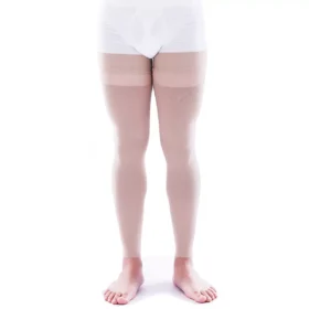 Varcoh ® 20-30 mmHg Men Thigh High Footless Compression Socks Bige