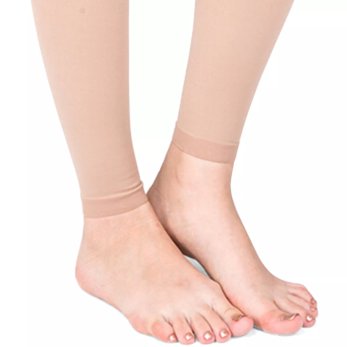Varcoh ® 8-15 mmHg Women Thigh High Footless Compression Socks Beige