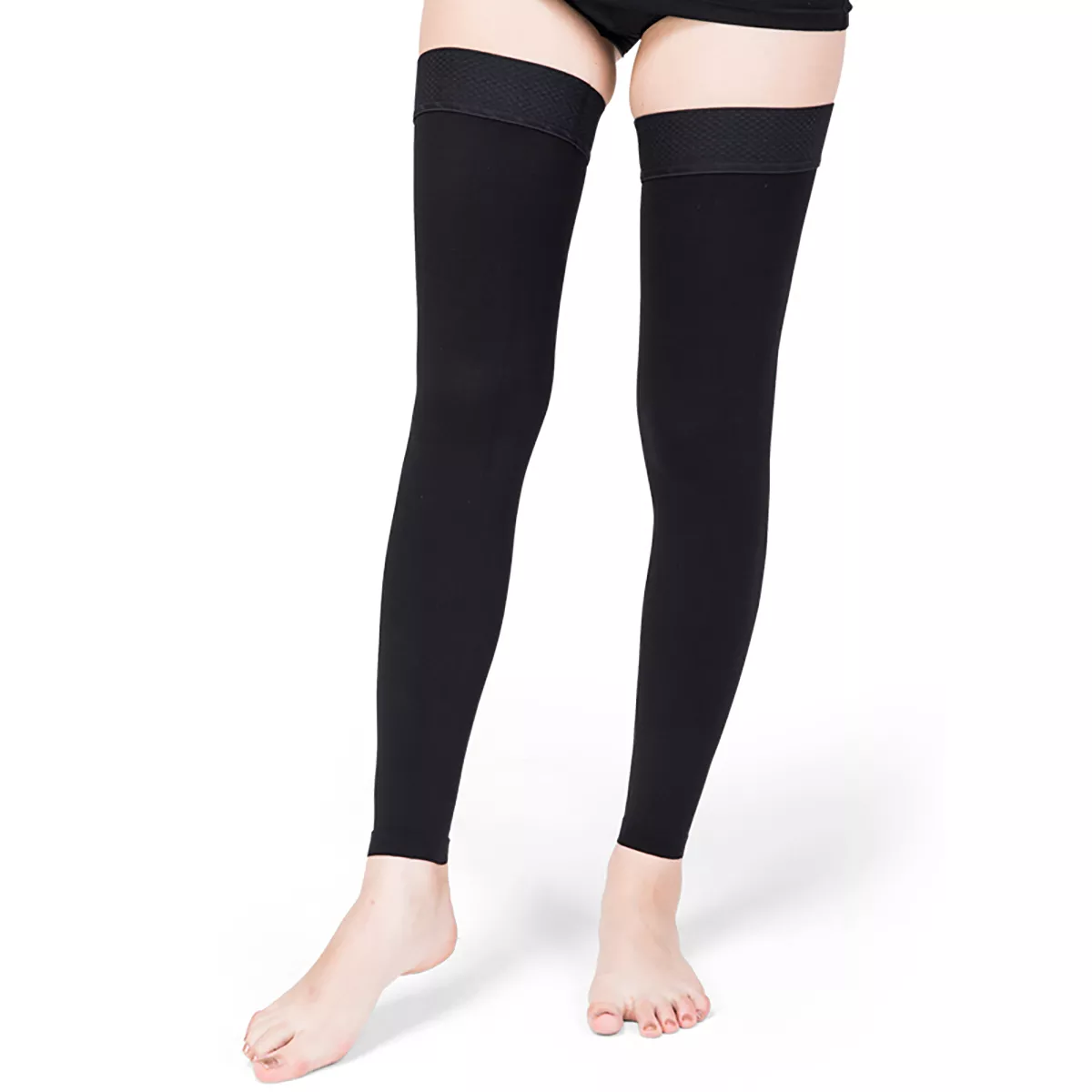 30-40 mmHg Women Thigh High Footless Compression Socks
