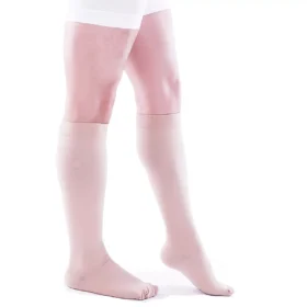 Varcoh ® 8-15 mmHg Men Knee High Closed Toe Compression Socks Beige