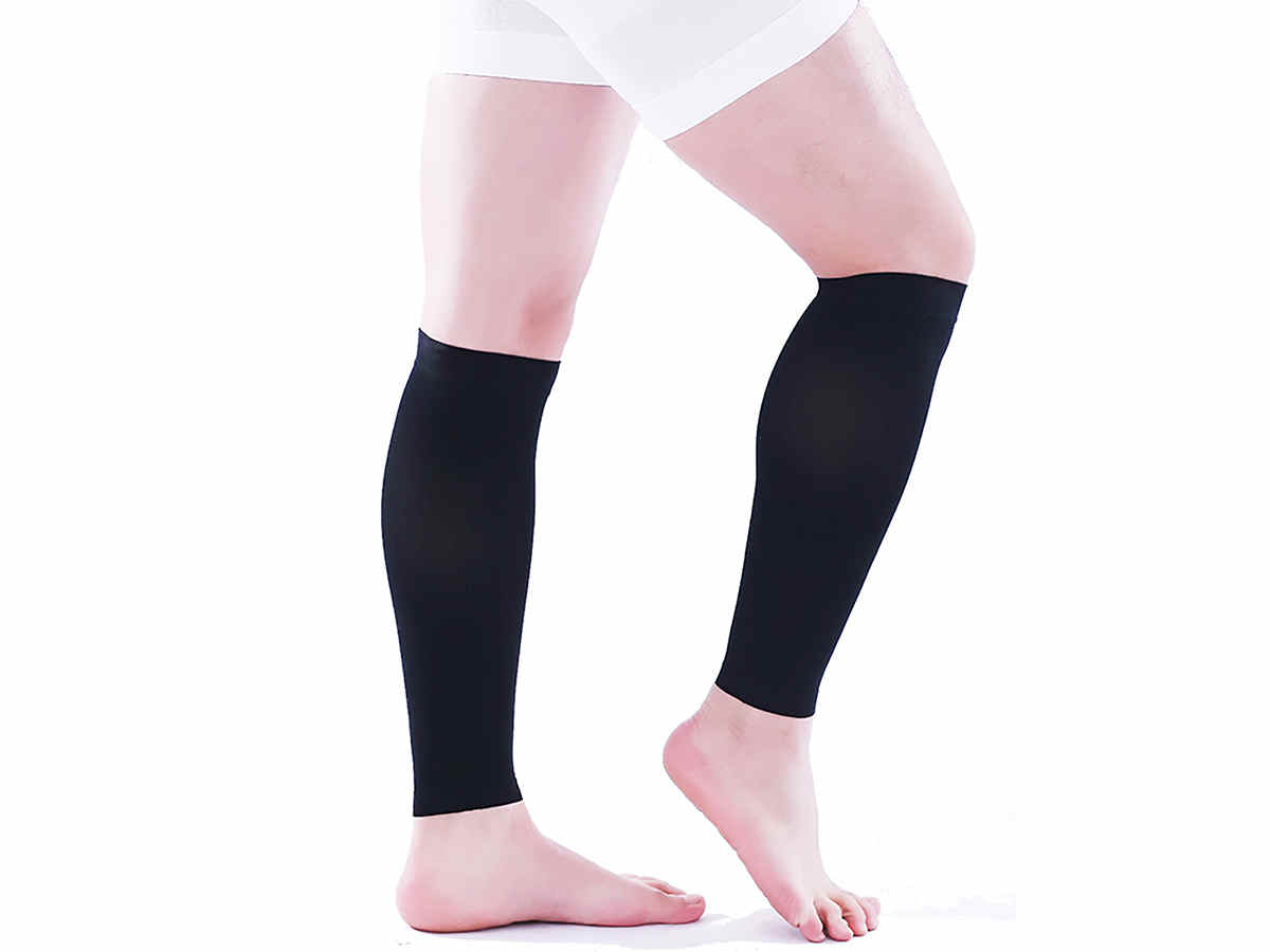 Plus Size 3xl-7xl Running Athletics Compression Sleeves Leg Calf Men  30-40mmhg Toeless Stockings Medical Varicose Veins Sock