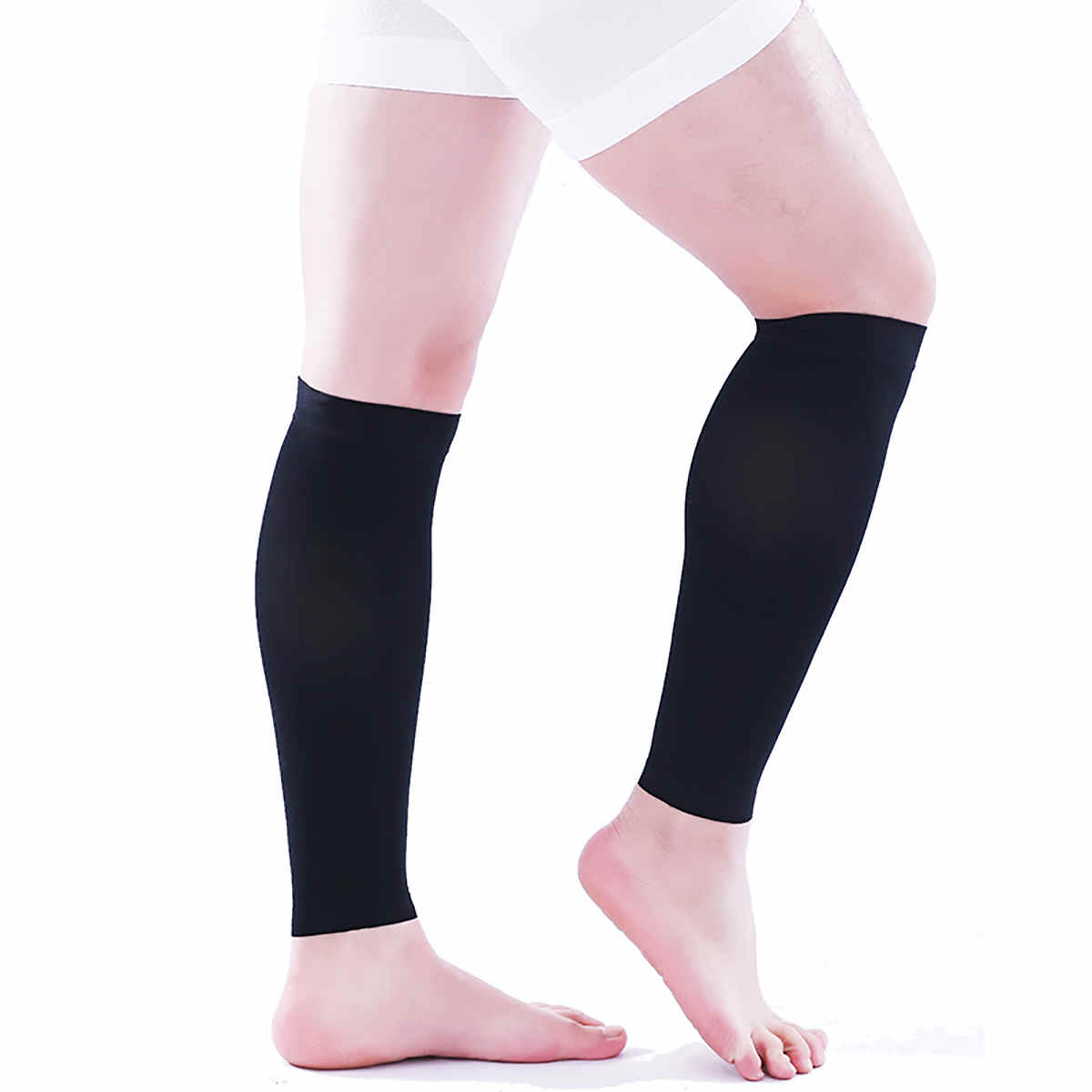 Keskale 2 Pairs Calf Compression Sleeves for Men & Women (20-30 mmHg), Leg  compression Sleeve Footless Compression Socks for Running, Varicose Veins 