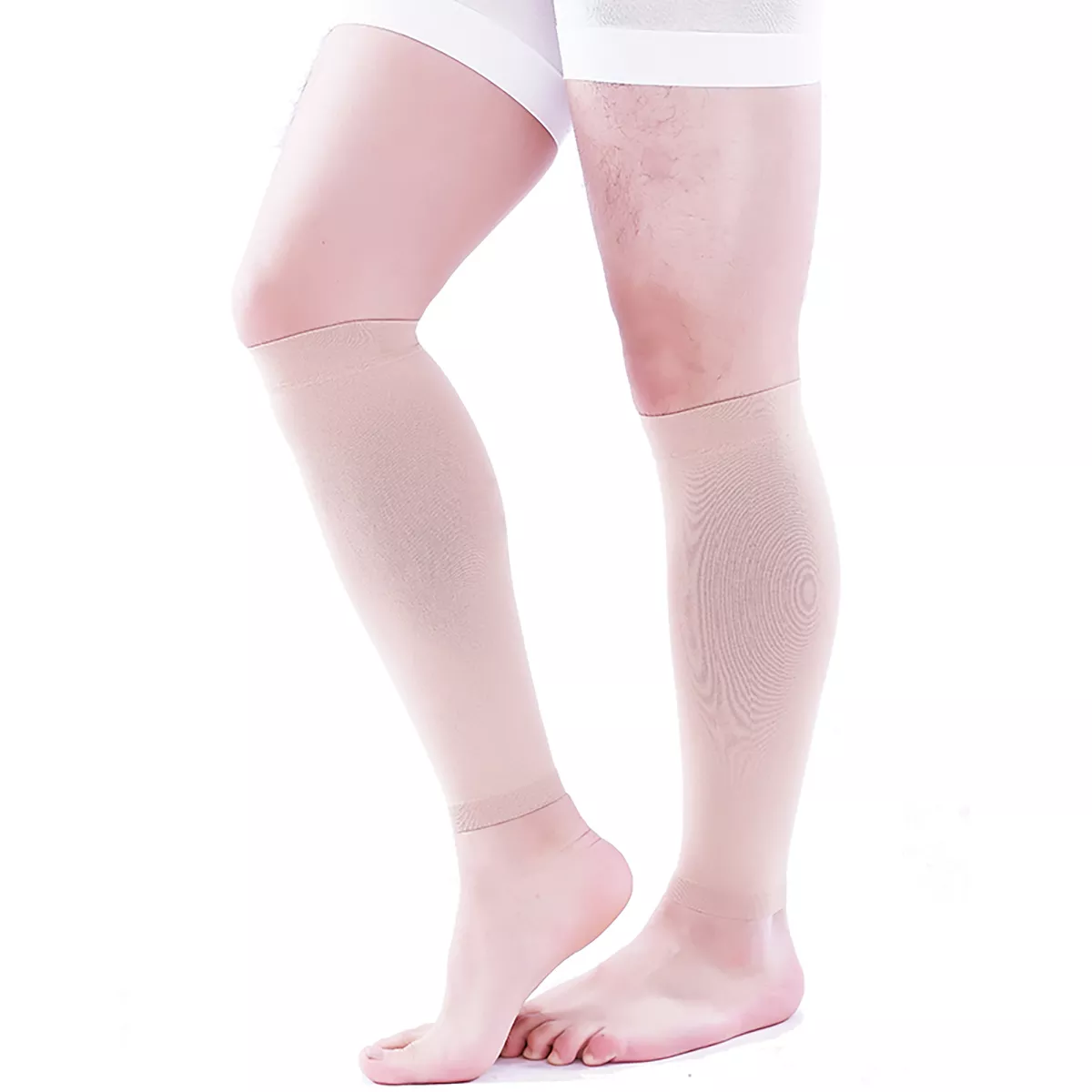 Varcoh ® 30-40 mmHg Men Calf Sleeve Compression Socks Beige