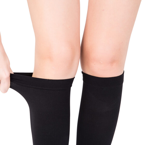Varcoh ® 40-50 mmHg Women Knee High Open Toe Compression Socks Black