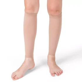 Varcoh ® 15-20 mmHg Women Calf Sleeve Compression Socks Beige