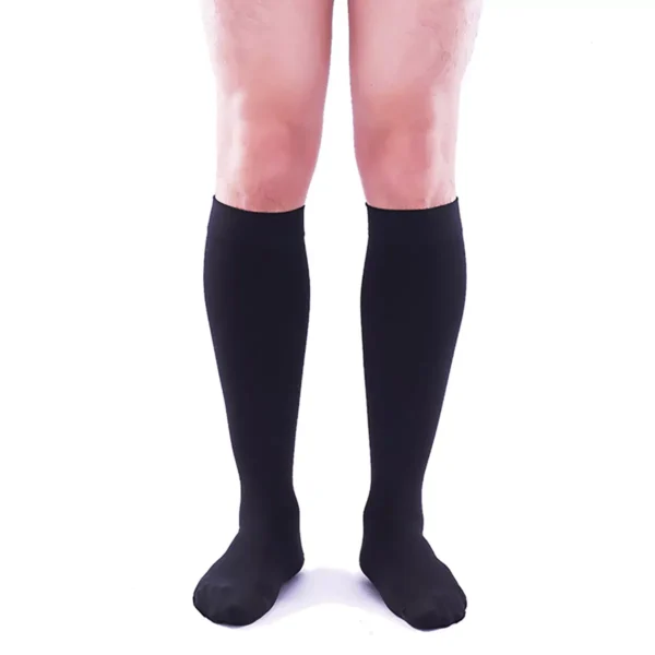 Varcoh ® 30-40 mmHg Men Knee High Closed Toe Compression Socks Black