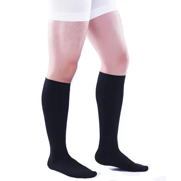 Varcoh ® 40-50 mmHg Men Knee High Closed Toe Compression Socks Black