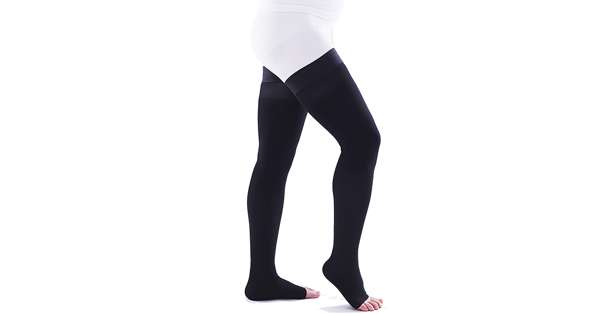 30-40 mmHg Women Thigh High Open Toe Compression Socks – Varcoh ® Compression  Socks