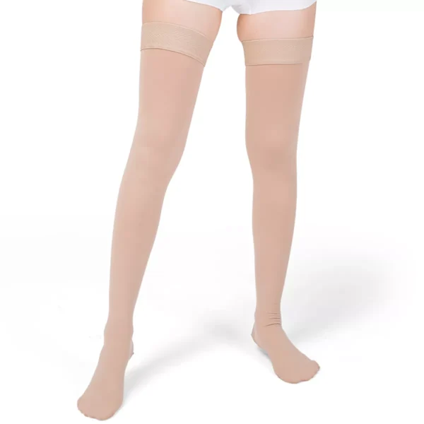 Varcoh ® 40-50 mmHg Women Thigh High Closed Toe Compression Socks Beige