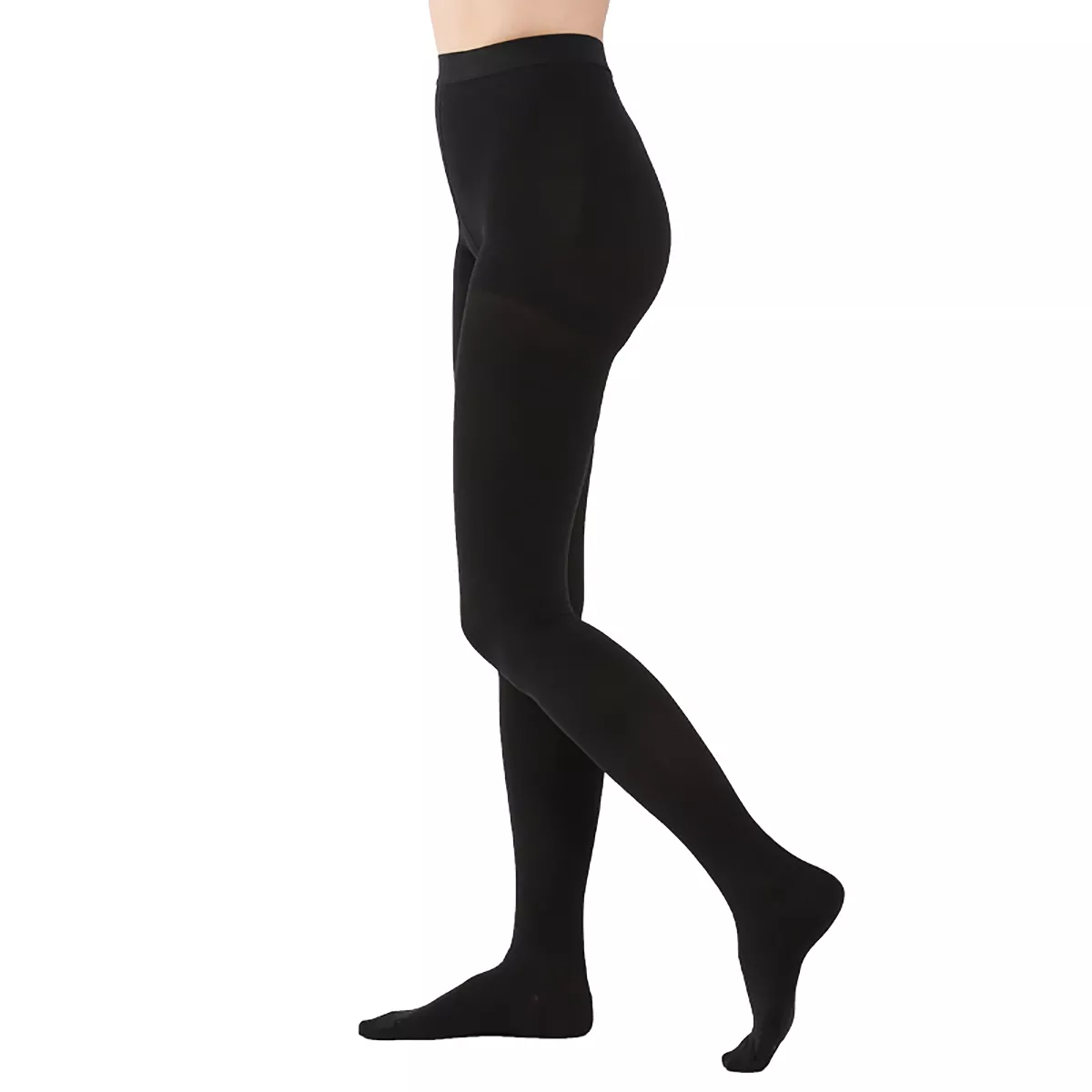 2 pairs of support tights 40 den light graduated compression, preformed heel