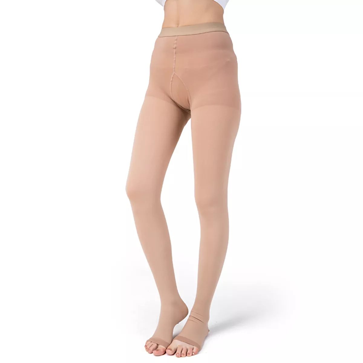 Varcoh ® 20-30 mmHg Women Open Toe Compression Pantyhose Beige