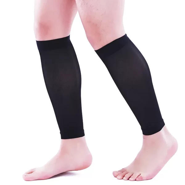 8-15 mmHg Men Calf Sleeve Compression Socks Black 3